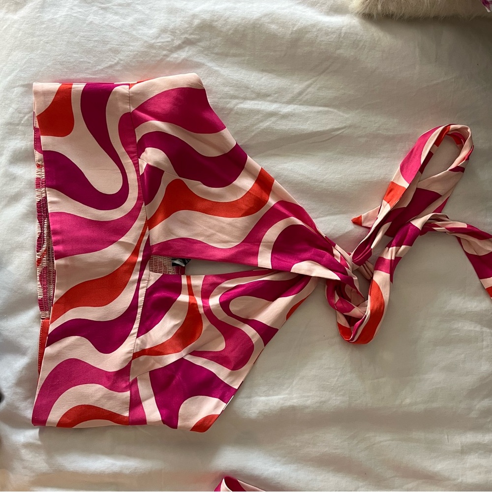 Zara satin two piece set